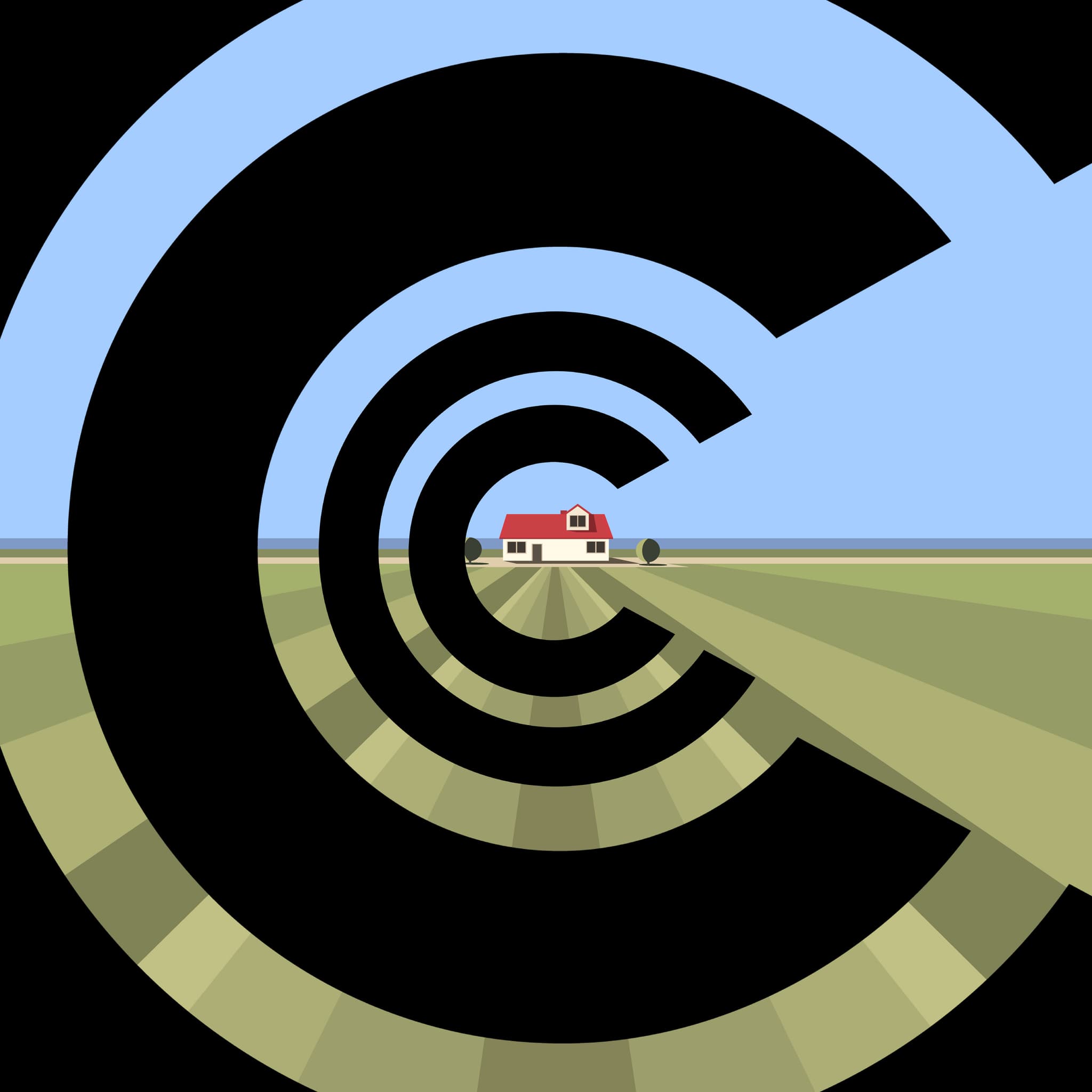 I Saw The Letter C In Black by Grant Yun